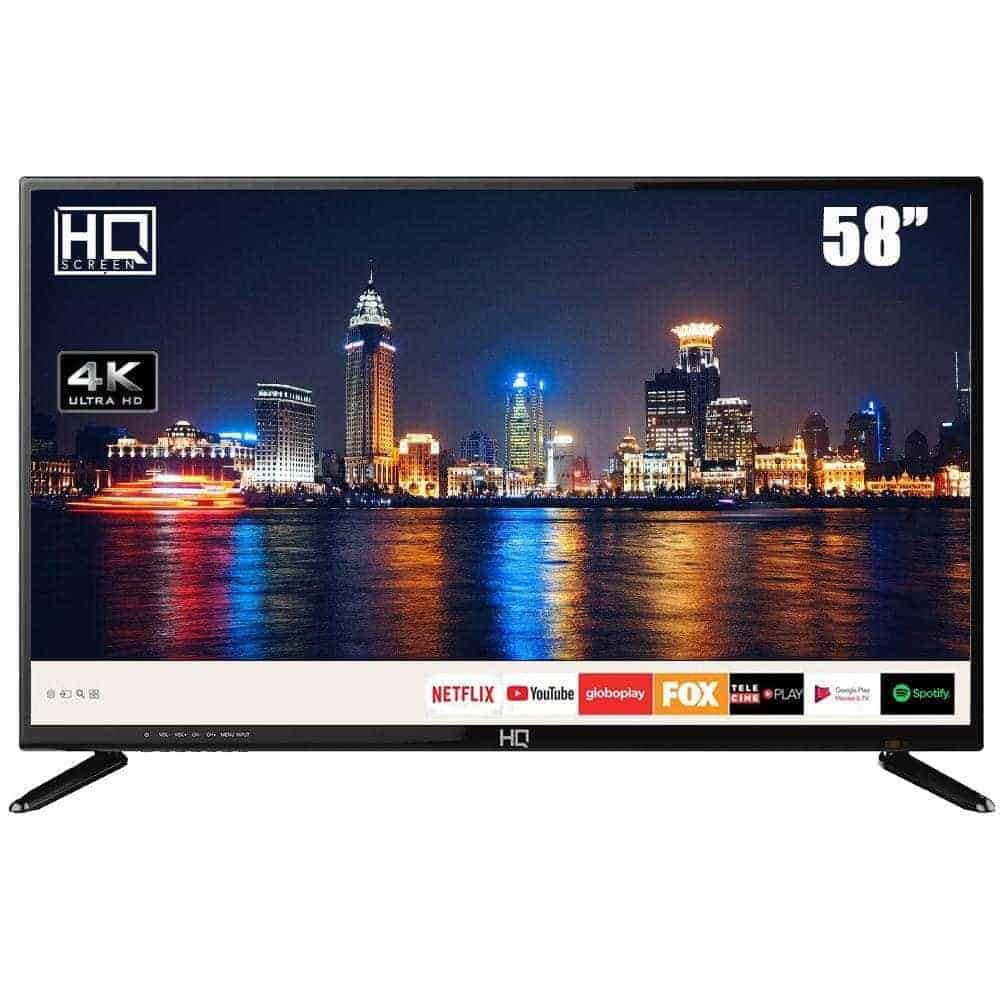 Smart TV LED 58" HQ HQSTV58NY Ultra HD 4K Netflix Youtube 2 HDMI 2 USB ...