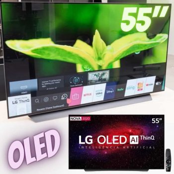 Smart TV LG OLED 55'' OLED55CX Ultra HD 4K WiFi Bluetooth HDR Inteligência Artificial ThinQAI Smart Magic Google Assistente Alexa
