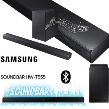 Soundbar Samsung HW-T555, 2.1 canais, Potência de 320W, Bluetooth, Subwoofer sem fio e DTS Virtual