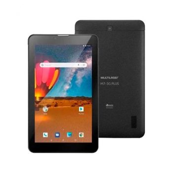 Tablet Multilaser M7, 3G Plus Dual Chip, 16 GB, 1GB RAM, Tela 7", Conexão 3G e Wi-Fi, NB304, Preto