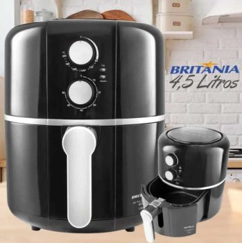 Fritadeira Air Fry Britânia Black Plus BFR13P 1500W 4,5 Litros 127V