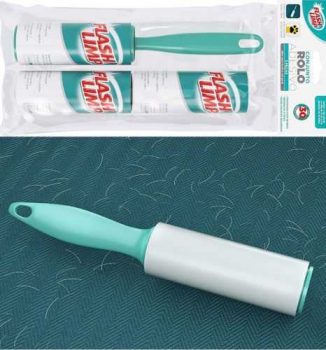Conjunto Mini Rolo Adesivo 3 Peças, Verde Água, Flash Limp