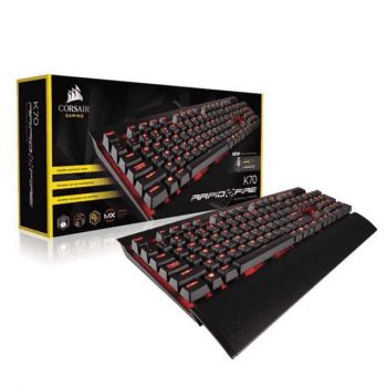 Teclado Mecânico Gamer Corsair K70 Rapidfire LED Vermelho Switch Cherry MX Speed - CH-9101024-NA