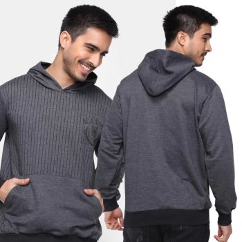Moletom Ultimato Listrado C/ Capuz Masculino – Preto