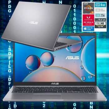 Notebook Asus M515DA-EJ502T AMD R5-3500U 8GB 256GB W10 15.6 Cinza