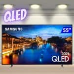 Smart TV Tela QLED 55" Samsung 55q60a 4K Conversor Digital Wi-Fi integrado 2 USB 3 HDMI