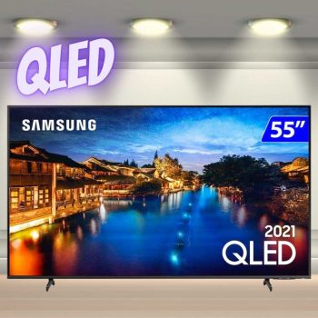 Smart TV Tela QLED 55" Samsung 55q60a 4K Conversor Digital Wi-Fi integrado 2 USB 3 HDMI
