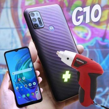 Smartphone Motorola Moto G10 64GB Cinza Aurora - 4G 4GB RAM + Parafusadeira Mondial