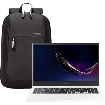 Notebook Samsung Book Intel Core i5-1135G7 8GB 1TB (Intel Iris Xe) W10 FHD 15.6" - Branco + Mochila Targus Intellect Essential 15,6" - Black