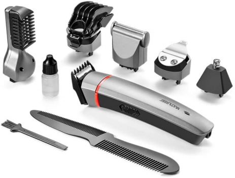 Aparador de Pelos 9 em 1 Bivolt Desmontável e Bateria Recarregável Preto Multilaser - EB11
