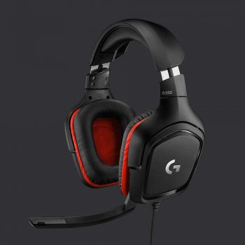 Headset Gamer Logitech G332 para PC, PlayStation, Xbox e Nintendo Switch - Preto/Vermelho