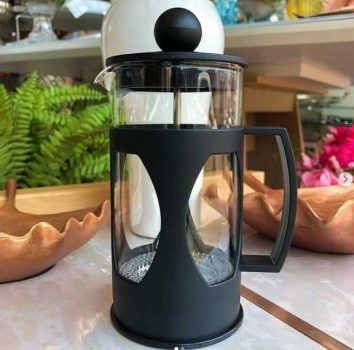 Mimo Style Cafeteira Prensa Francesa, Capacidade Para 350 ml, Com Haste e Alça, Resistente, Suporta Altas e Baixas Temperaturas (-20 °C a 180 °C), Excelente Sistema de Filtragem