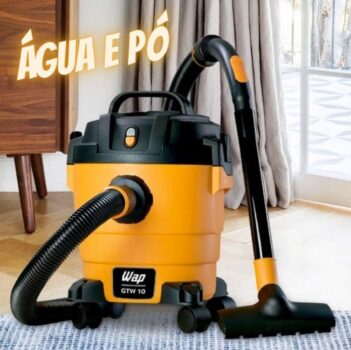 Aspirador de Pó e Água Wap GTW 10 com Porta - Acessórios 1400W Amarelo e Preto