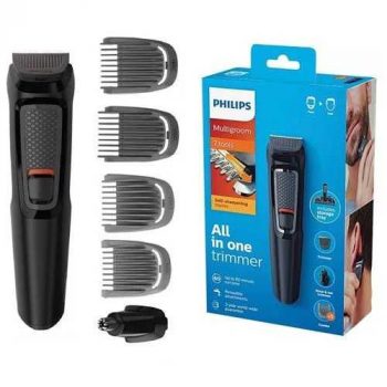 Conjunto de Aparador de Pelos Recarregável Philips 6 em 1 Multigroom MG3711/15 Bivolt
