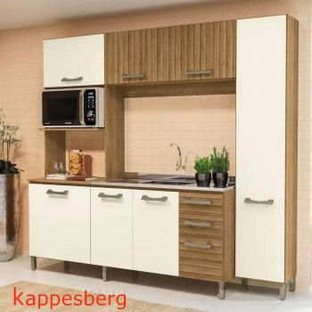 Cozinha Compacta Kappesberg Soft E780-FROW - com Balcão 7 Portas 3 Gavetas
