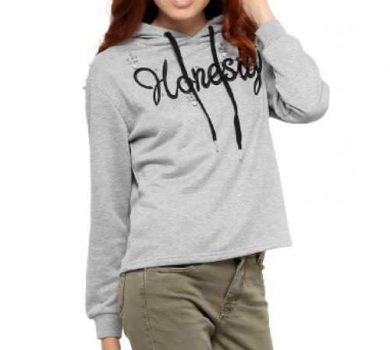 Moletom Facinelli Bordado Pedras Capuz Feminino