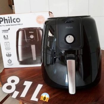 Fritadeira Elétrica sem Óleo/Air Fryer Philco - Gourmet PFR13P Preta 8,1L com Timer