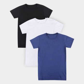 Kit Camiseta Volare Básica Feminina 3 peças - Colorido