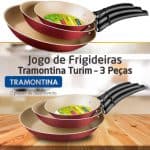 Conjunto de Frigideiras Tramontina Turim com Revestimento Antiaderente - 3 Peças