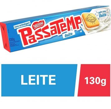 5 Un. Biscoito Recheado, Leite, Passatempo, 130g