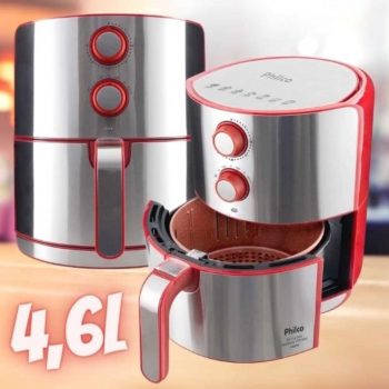 Fritadeira Air Fry Philco Inox Redstone PFR18VI 1500W 4,6L