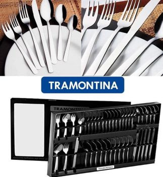Conjunto de Talheres Inox Malibu c/ 42 Peças - Tramontina - 23799/031