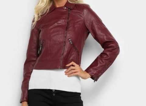 Jaqueta Cropped Facinelli Perfecto PU Feminina