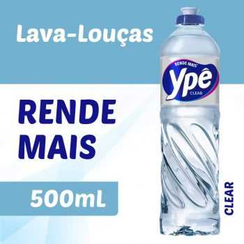 4 Un. Lava Louças Ypê Clear 500Ml, Ypê, Translucido, 500Ml