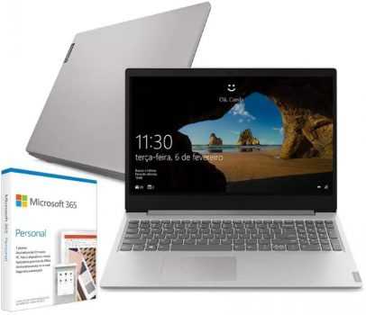 Notebook Lenovo Ultrafino ideapad S145, Intel Core i3-1005G1, 4GB RAM, 128GB SSD + Microsoft 365 Personal Windows 10 S 15.6"