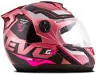 Capacete Liberty Evolution 788 G8 Evo Rosa Brilhante TAM. 56 Pro Tork CAP-717PK