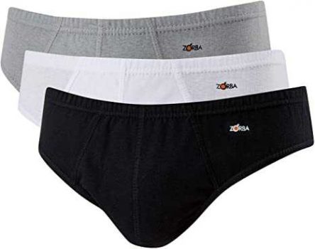 Kit 3 Cuecas Slip Algodão, Zorba, Masculino