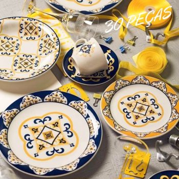 Aparelho de Jantar e Chá Floreal São Luis 30 Peças - Oxford Daily