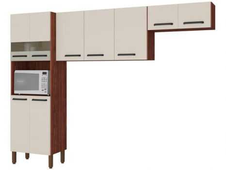 Cozinha Compacta Kits Paraná Versalhes - Nicho para Micro-ondas 9 Portas