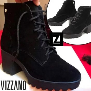 Bota Vizzano Coturno Tratorado Camurça Feminina
