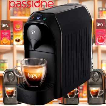 Cafeteira Espresso Tres, Passione, preta, 220v, 3 Corações