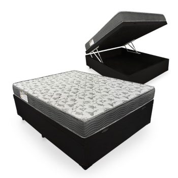 Cama Box Com Baú Viúva + Colchão De Espuma D33 - Ortobom - ISO 100 128x188x60cm
