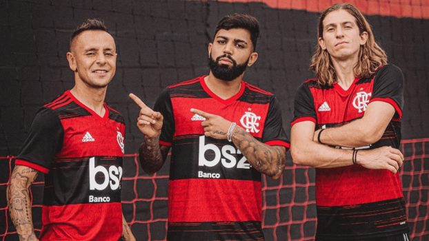 Camisa Authentic Cr Flamengo 1 Adidas Masculina - Preto+Vermelho