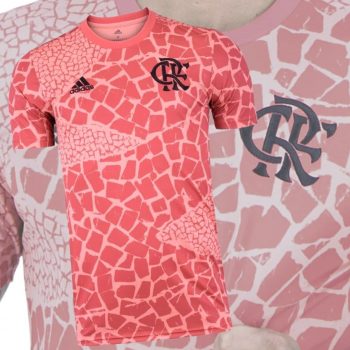 Camisa Flamengo Pré-Jogo 20/21 Adidas Masculina - Rosê   P e M