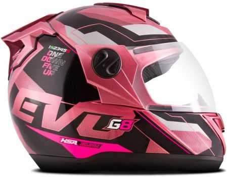 Capacete Liberty Evolution 788 G8 Evo Rosa Brilhante TAM. 56 Pro Tork CAP-717PK