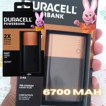 Carregador Portátil, Duracell, 6700 MAH Preto/Dourado