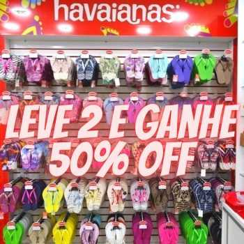 Compre 2 Havaianas ( pode misturar ) e Ganhe 50% de Desconto no valor total da compra
