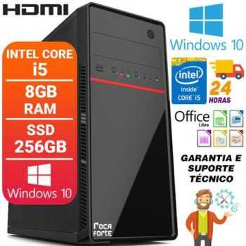 Computador Pc Cpu Intel Core i5 Com Hdmi 8GB SSD 256GB Windows 10 Desktop