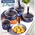 Conjunto de Panelas Tramontina Alabama com Revestimento Antiaderente Starflon Max Azul – 5 Peças