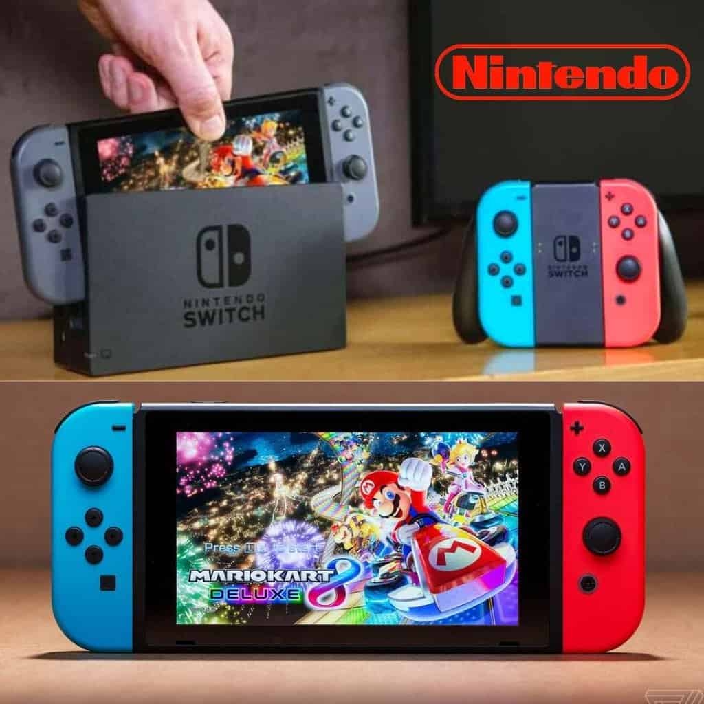 Console Nintendo Switch 32GB + Controle Joy-Con Neon Azul e Vermelho ...