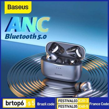 Fone de ouvido Baseus simu S2 TWS