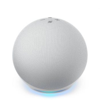 Echo Amazon Smart Speaker Alexa 4a Geração com som Premium Hub em Português Branca