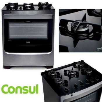 Fogão 5 Bocas Consul CFS5 VAR - Acendimento Automático Inox