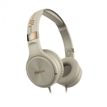 Fone de Ouvido Philco Pfo02g Bivolt com Botão Multifunção e Cabo Flat