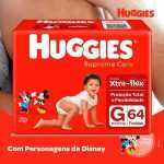 Fralda Huggies Supreme Care – Tam. G 9 a 12,5kg 64 Unidades