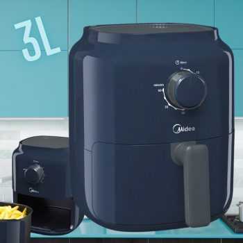 Fritadeira Sem Óleo Midea FRA30A2 3L Azul / Branca